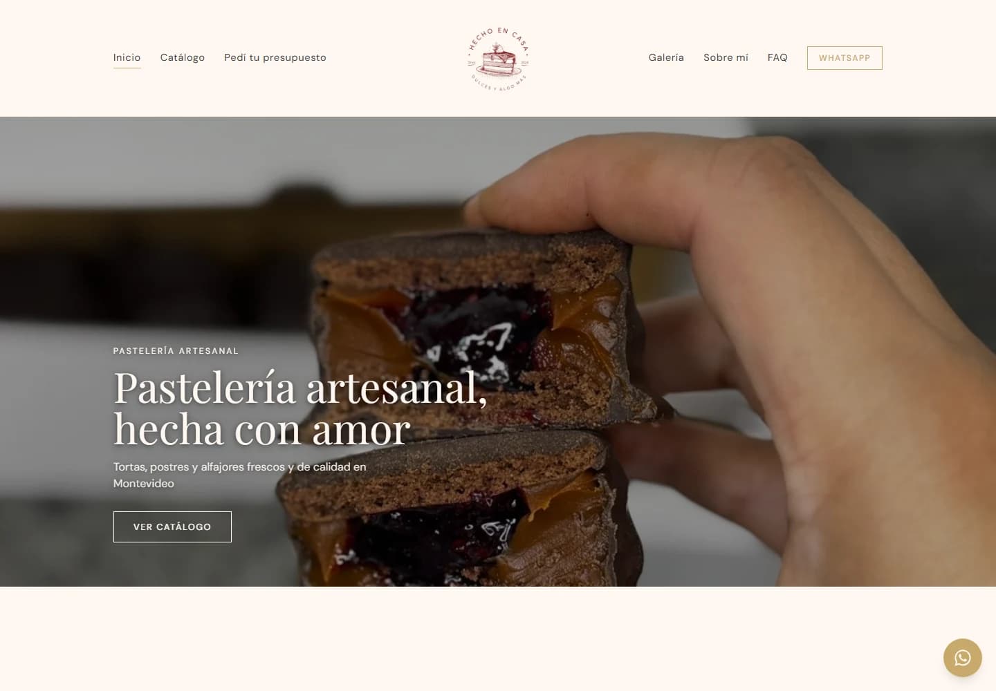 Captura real del proyecto Hecho en Casa